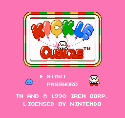 Kickle Cubicle (Europe) Title Screen